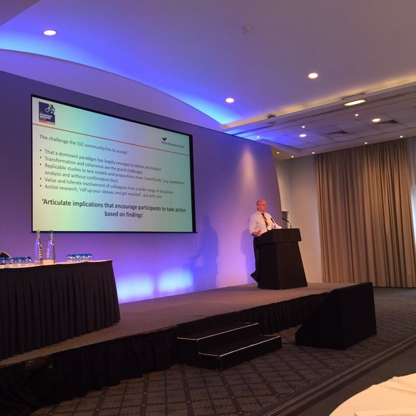 An ASG representative delivers a talk on Servitization