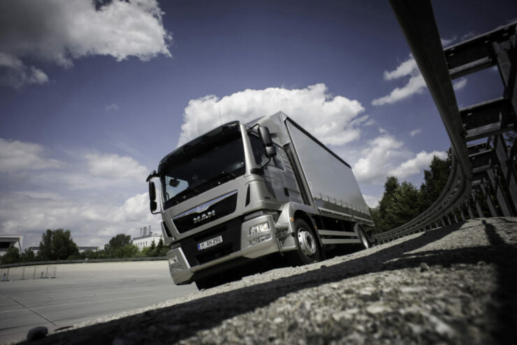 A lorry on the road