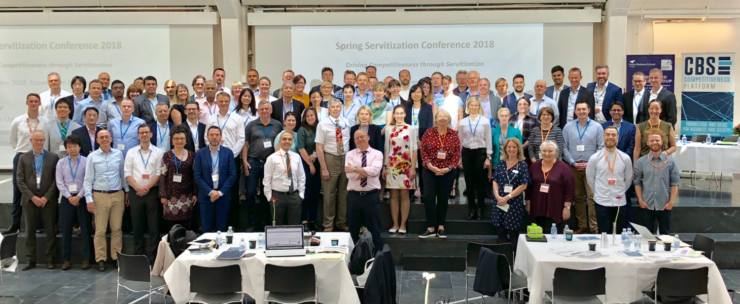 The attendees of the Spring Servitization Conference 2018 posing for a photograph