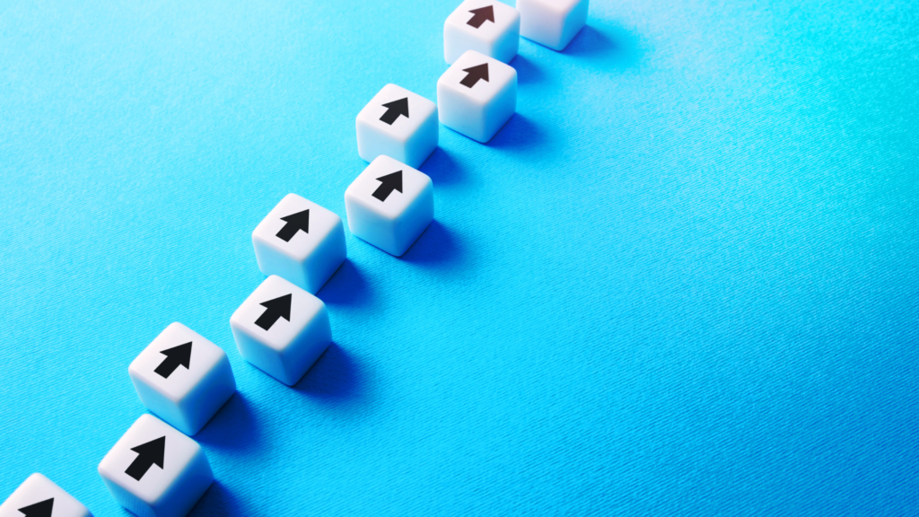 arrows on cubes pointing upward