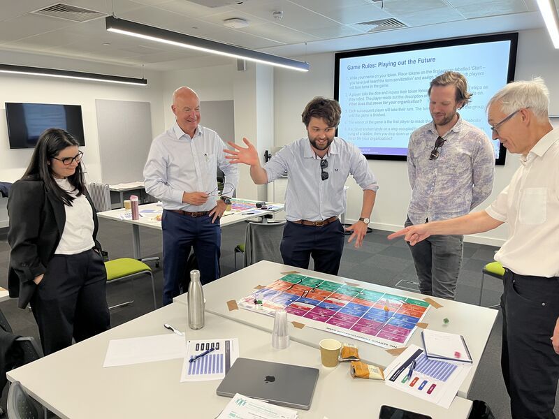 A group of colleagues participate in an ASG servitization exercise