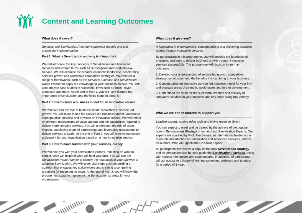 Content and Learning Outcomes